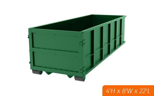 a 20-yard dumpster can typically hold up to 3-4 tons of weight